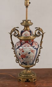 Excellent Antique French Ormolu Mounted Japanese Imari Urn Made Into Lamp
