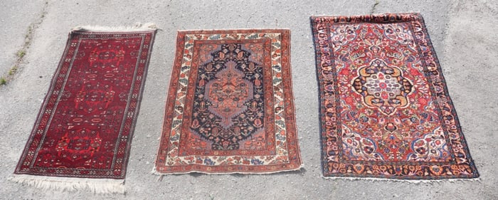 Collection Three Antique Persian Carpets