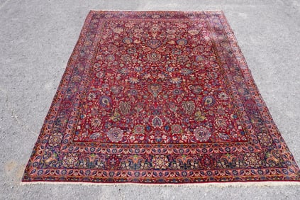 Antique Persian Kashan Carpet