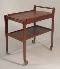 Excellent Danish Modern Teak Wood Tea Trolley