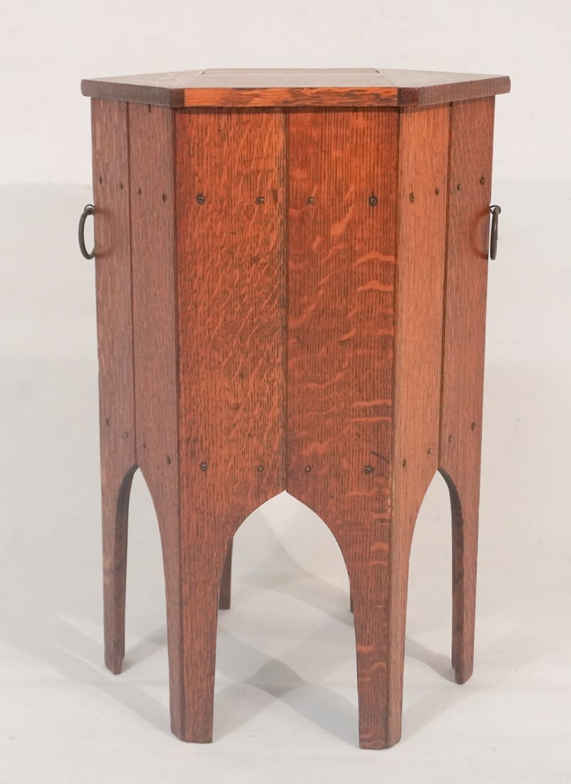 Fine Antique Arts & Crafts Period Oak Sewing (1 of 3)