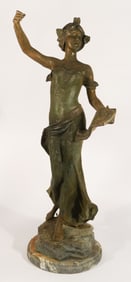 Designer French Empire Style Lidded Floor Urn