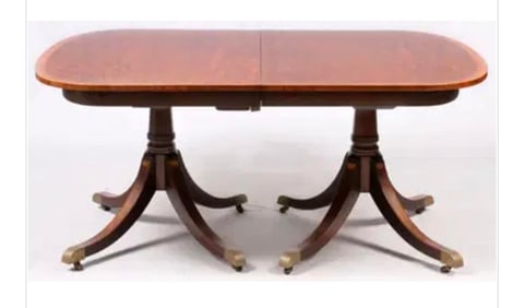 George III Style Figured Mahogany Banquet Table