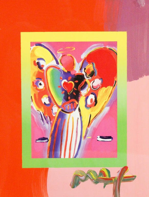Peter Max: New York (b. 1937). mixed media on paper, signed lower right. H17" W13"