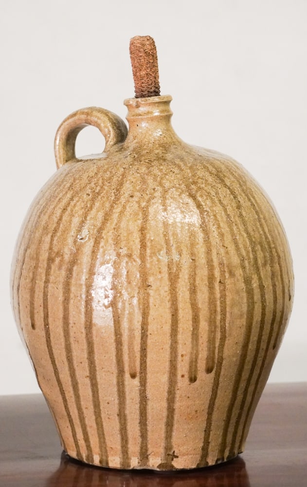 Very Rare Fine & Early Southern Stoneware Edgefield Marked Jug
