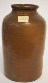 19th century Salt Glazed Stoneware Storage Jar Signed Yates of Charleston Interest