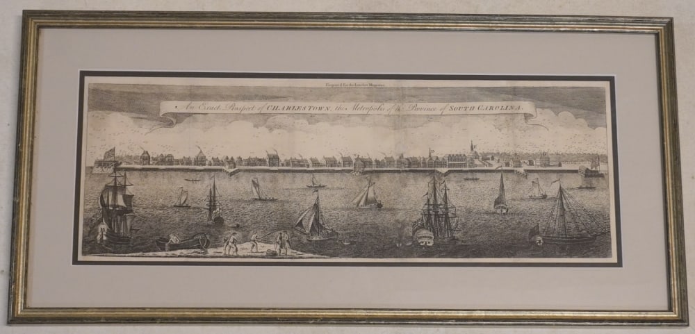 Rare & Excellent 1779 Engraving of Charleston, South Carolina View (1 of 4)