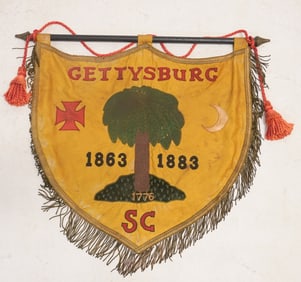 Rare 1883 Civil War Veterans South Carolina Banner