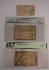Excellent Collection Period South Carolina Rev War Banknotes