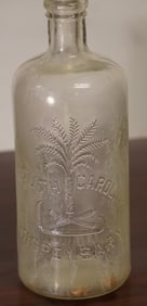Fine Antique South Carolina Cylinder Dispensary Bottle