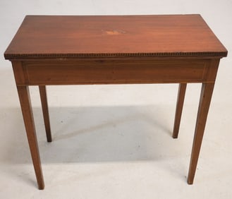 Handsome Southern Inlaid & Carved Mahogany Games Table