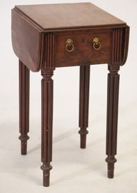 Excellent Southern Federal Mahogany Drop Leaf Side or Work Table