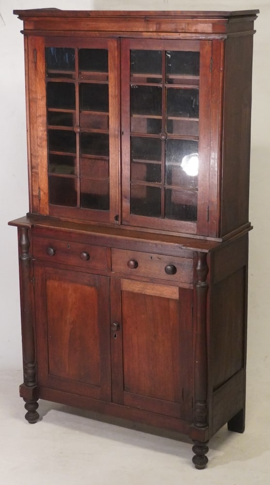 Fine Southern Federal Carved Black Walnut Jackson China Press (1 of 15)