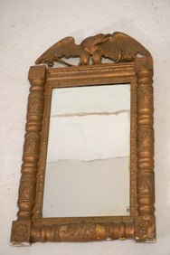 American Federal Carved & Gilt Eagle Looking Glass