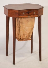 American Federal Figured Mahogany Sewing Stand