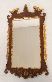 Chippendale Carved & Gilt Mahogany Looking Glass