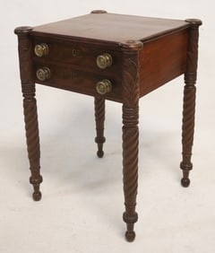 Excellent American Federal Carved Mahogany Side or Work Table