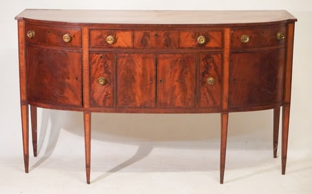 Very Handsome American Federal Inlaid Mahogany Sideboard
