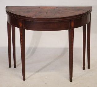 Excellent American Federal Inlaid Mahogany Games Table