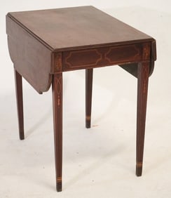 Handsome Southern Federal Inlaid Mahogany Pembroke Table