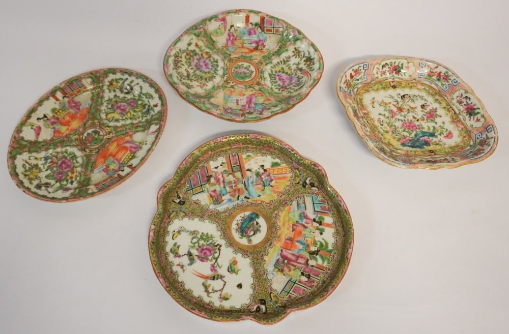 Collection Antique Chinese Canton Rose Medallion Porcelain Tables Wares (1 of 5)