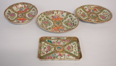 Fine Collection Antique Chinese Export Rose Medallion Porcelain Tablewares