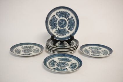 Very Fine Set Antique Chinese Export Blue Fitzhugh Dishes