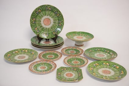 Collection Antique Chinese Export Cabbage Leaf Porcelain Tablewares