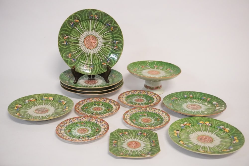 Collection Antique Chinese Export Cabbage Leaf Porcelain Tablewares (1 of 3)