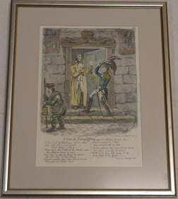 Early 19th Century Scottish Hand Colored Engraving of War Interest