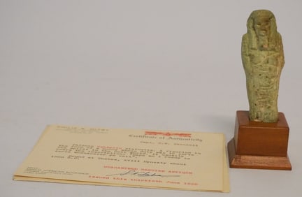 Period Egyptian Carved Soapstone Ushaptiu Statue