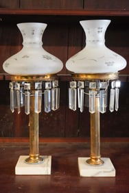 Handsome Pair Classical Astragal Lamps