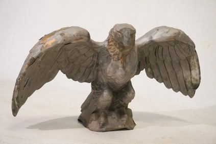 Fine Antique Zinc Figural Architectural Eagle Finial or Topper