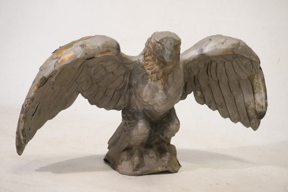 Fine Antique Zinc Figural Architectural Eagle Finial or Topper (1 of 3)