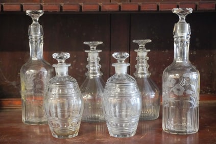 Collection Antique Crystal Decanters