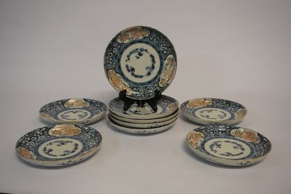 Fine Set Antique Japanese Imari Porcelain Dishes