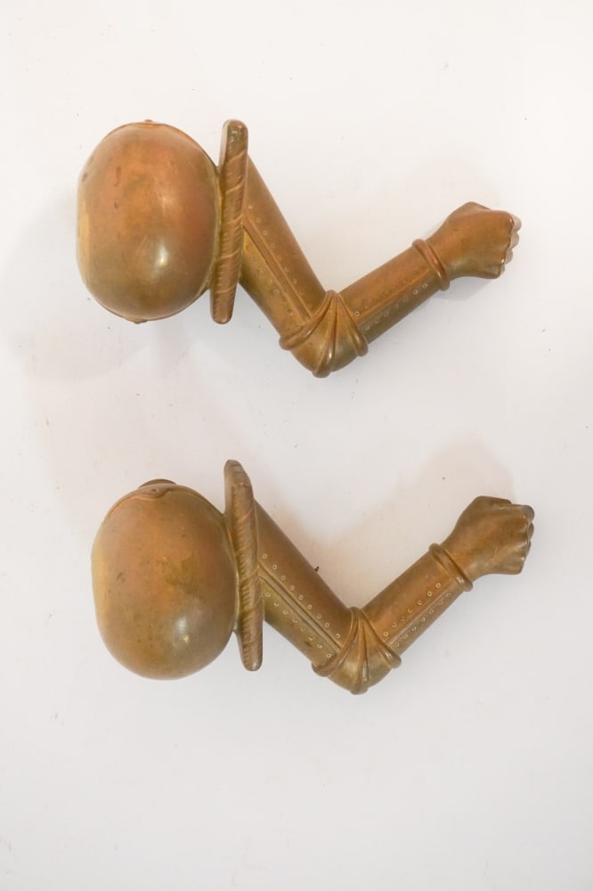 Excellent Pair Continental Neoclassical Wall Mount Torch Fixtures or Sconces (1 of 3)
