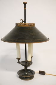 Handsome Antique English Towle Painted Adjustable Table Lamp