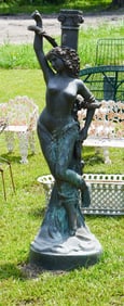 Continental School 20th Century Bronze Sculpture of Nude Woman