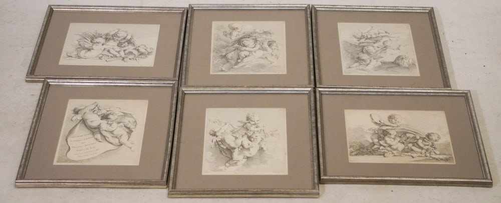 Collection 18th Century FRENCH Neoclassical Engravings by Boucher (1 of 6)