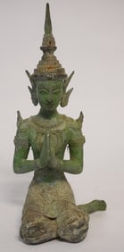Antique Thai Bronze Seated Buddha