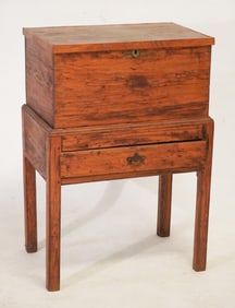Southern Chippendale Style Cypress & Yellow Pine Cellarette on Stand