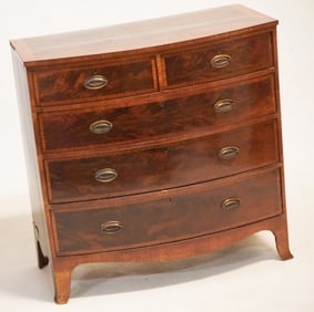 Handsome English George III Inlaid Mahogany Chest