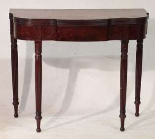 American Federal Figured Mahogany Games Table