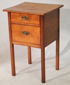 American Chippendale Tiger Maple Side Table