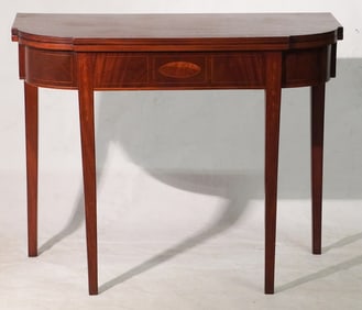 American Federal Inlaid Mahogany Games Table
