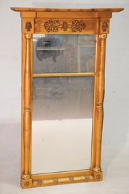 Very Handsome American Classical Carved & Gilt Pier Mirror or Looking Glass