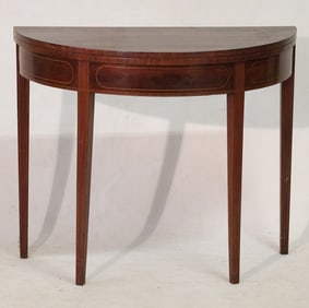 American Federal Inlaid Mahogany Games Table