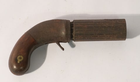 Antique Pepperbox Revolver Pistol