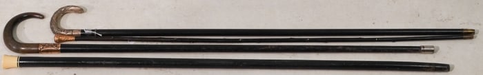 Collection Four Antique Victorian Canes